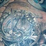 Tattoos - Compass Sundial Sparrows - 115216